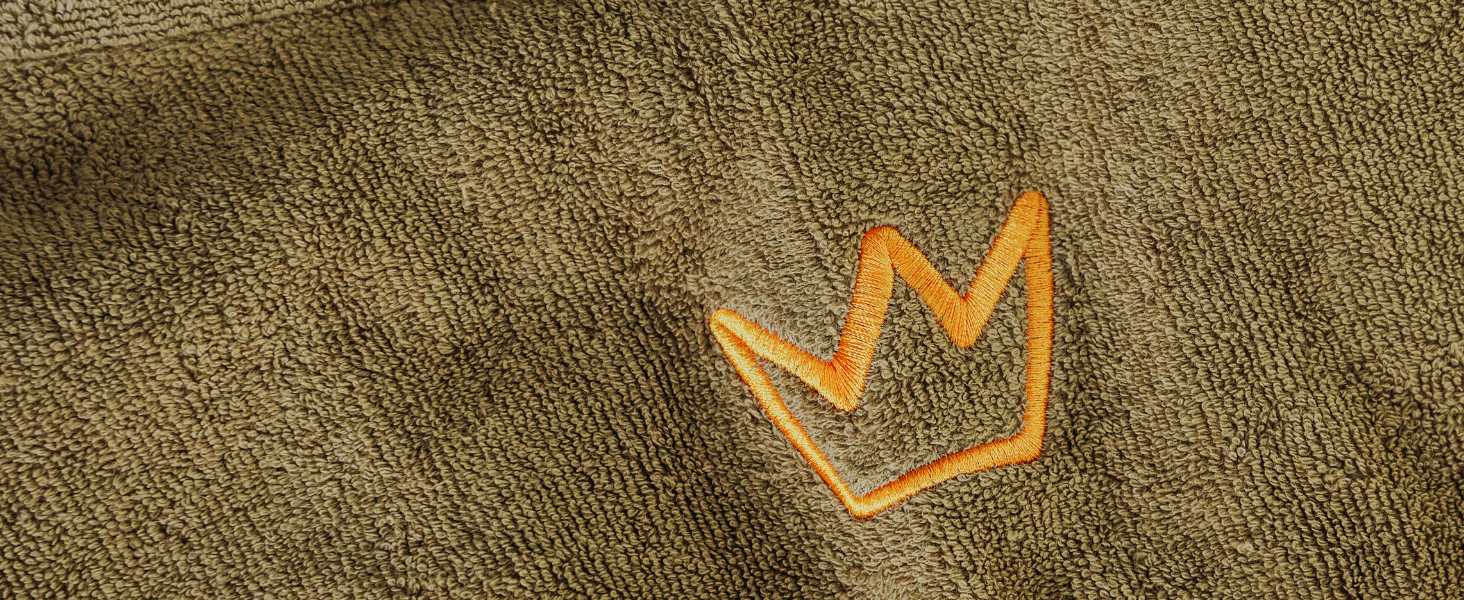 Рушник для собак Rudelkönig з 100% бавовни, великий, поглинаючий, хакі, розмір L