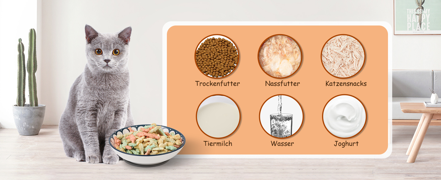 Набір мисок для котів з кераміки Katzennapf Set - 6 шт. - білий (Classic-A)