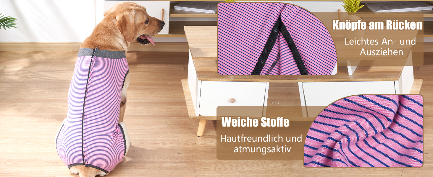 Захисний костюм для собак після кастрації Heywean, рожевий, XL. Медичний одяг для собак після операції, рожевий, XL