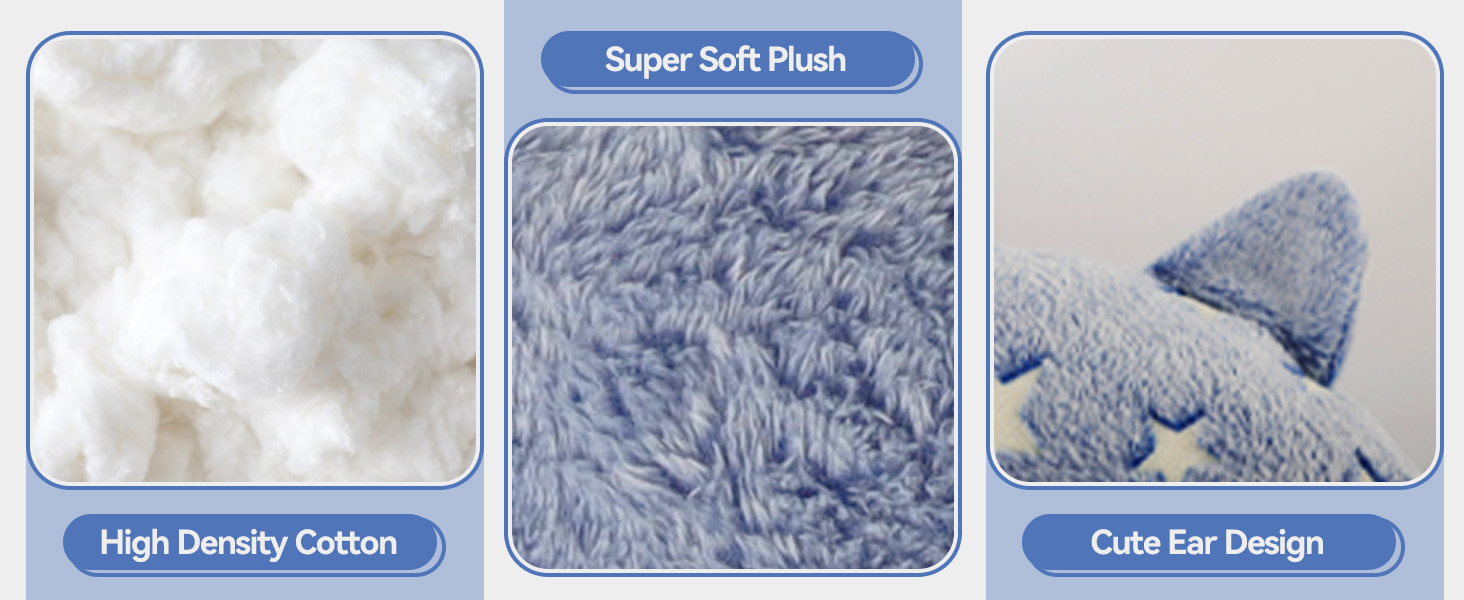 Подушка для собак POMESEA, велика, синього кольору. М'яка подушка для розслаблення з щільної бавовни для підтримки голови, шиї та спини. Машинне прання, зручна іграшка для собак, світиться в темряві.