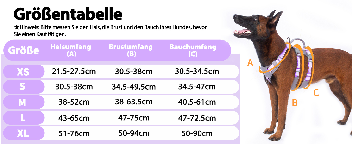 Шлейка Huntboo для собак - антистресова, з ручкою, для малеких, середніх та великих порід (S, M), лавандова