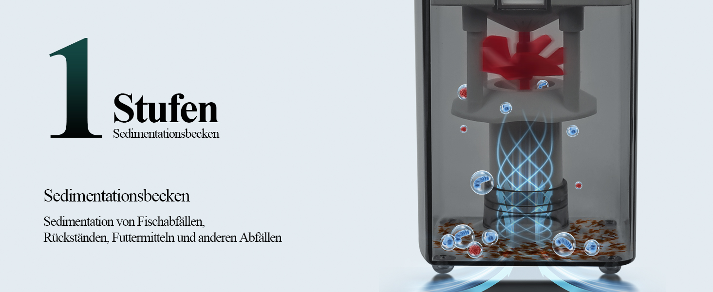Boxtech Акваріумний фільтр внутрішній 6W, 4-в-1, тихий, регульований, 450L/H, для акваріумів 70-150 літрів