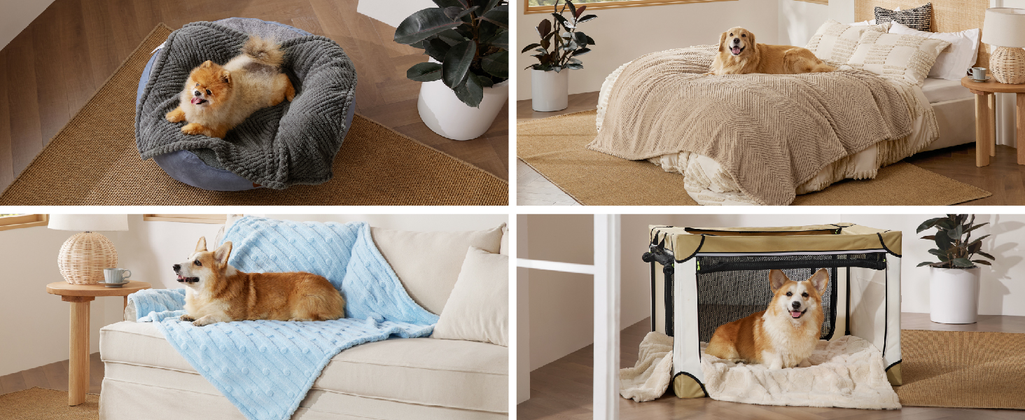 Підстилка для собак та котів Bedsure, м'яка та тепла, 100x120 см, сірий титан