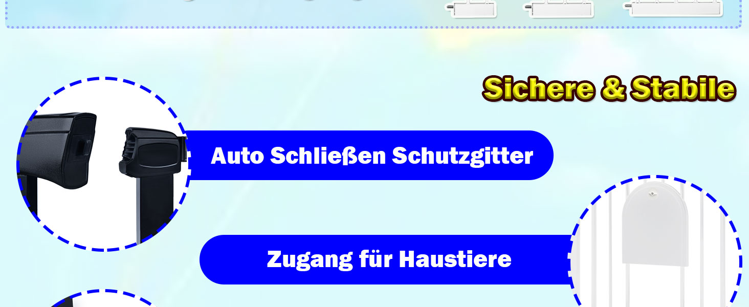 Захист для воріт SUBTLETY з дверцями для котів, автоматичне закриття, захист для сходів, захист для собак та дітей без свердління, розширюваний, чорний (75-85 см)
