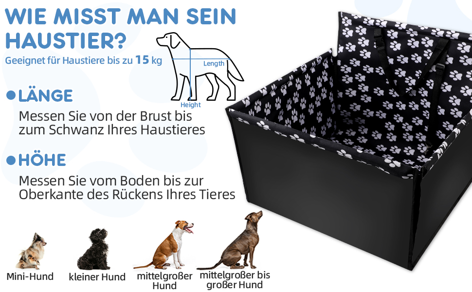 Захист для автосидіння для собак Wimypet, водовідштовхувальний, з ременем безпеки, 57x57x33 см