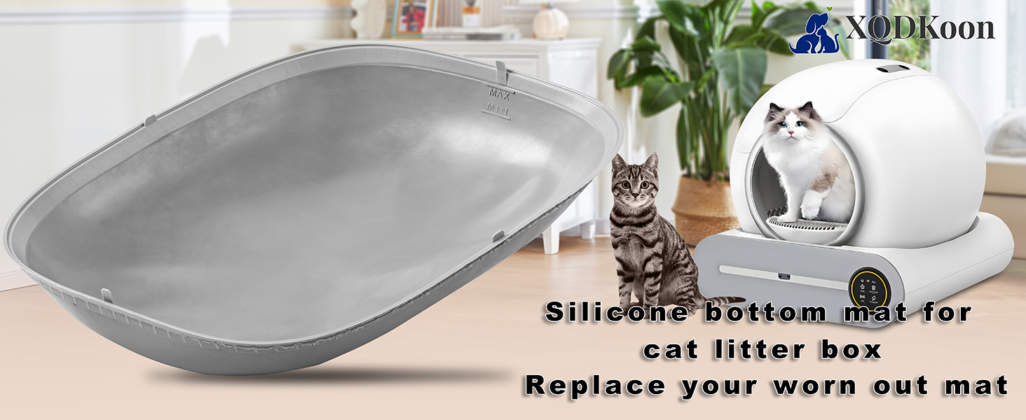 Електричний килимок для котячого туалету XQDKoon, силіконовий, вологостійкий, заміна для самоочисного дна котячого туалету