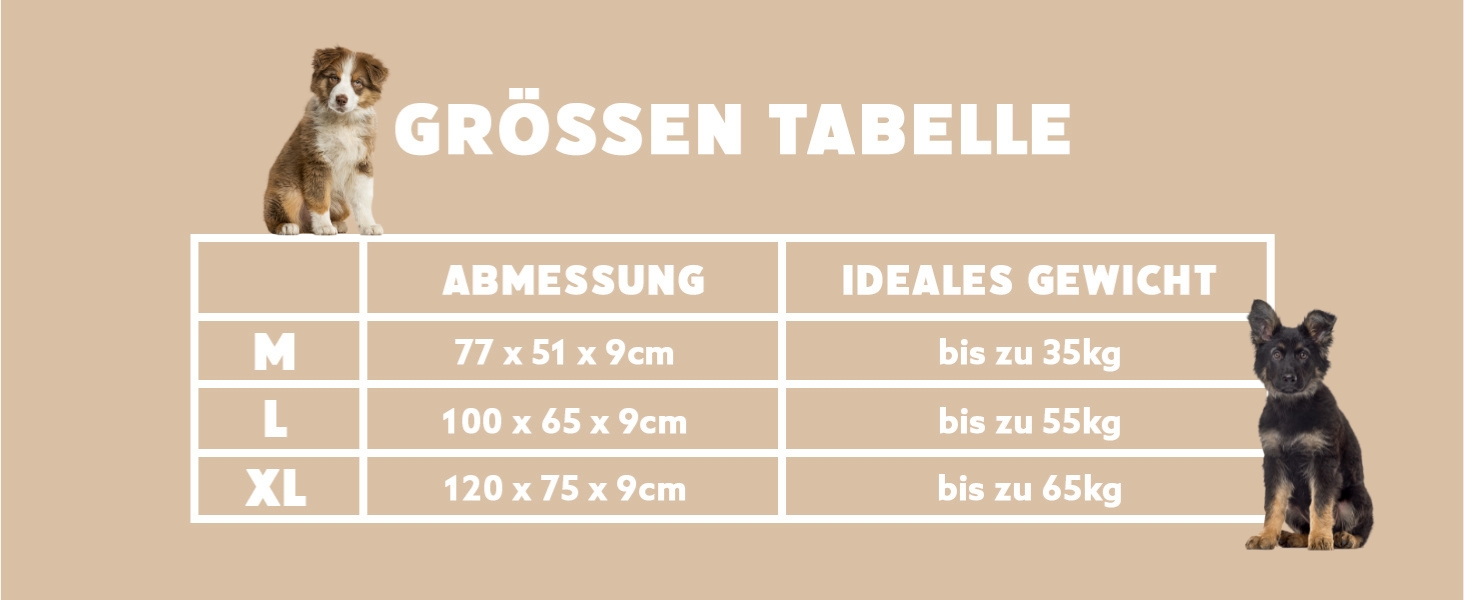 Килимок для собак середніх порід 100x65x9 см, м'який, миючий, бежевий