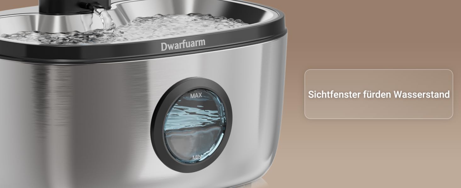 Фонтанчик для собак 5л з нержавіючої сталі з LED-сенсором та 4-шаровою фільтрацією, також підходить для котів. Бездротовий, 4000mAh