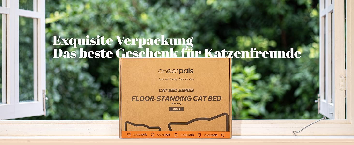 Катяме місце CheerPals з бука, 70x47 см: велике ліжко-софа для котів з м'якою знімною наволочкою, витримує до 15 кг