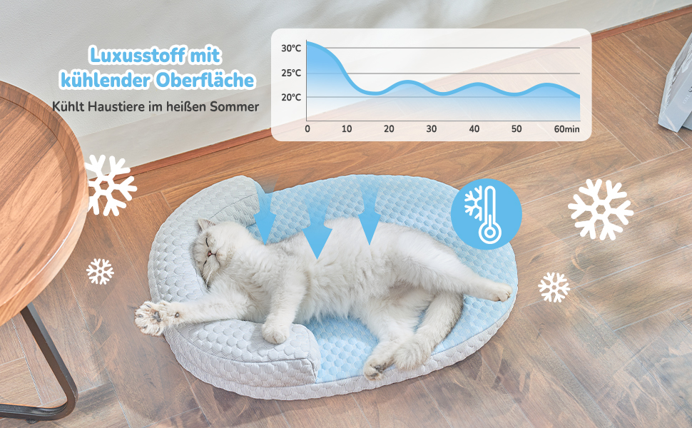 Підвісне ліжко для котів CATISM, 360° обертання, блакитне, до 20 кг