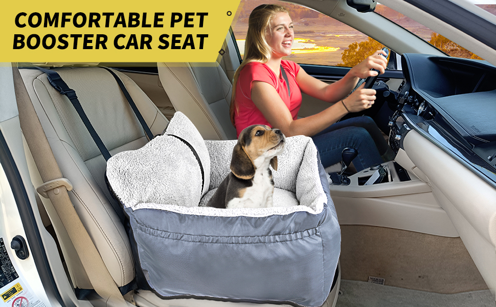 Автокрісло для собак BurgeonNest: зручне та портативне ліжко для маленьких собак, з кишенями та поводом, легко миється