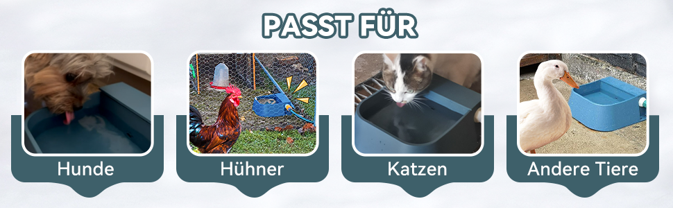 Автоматичний годівниця з підігрівом для тварин, 2L: розумна температура та контроль рівня води. Підходить для собак, котів, кроликів, курей.