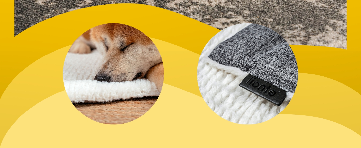 Килимок-підстилка для собак та котів Lionto, теплий, з підкладкою, 75x55 см, сірий. Миючий, з м'якою та зносостійкою стороною, для захисту від холоду.