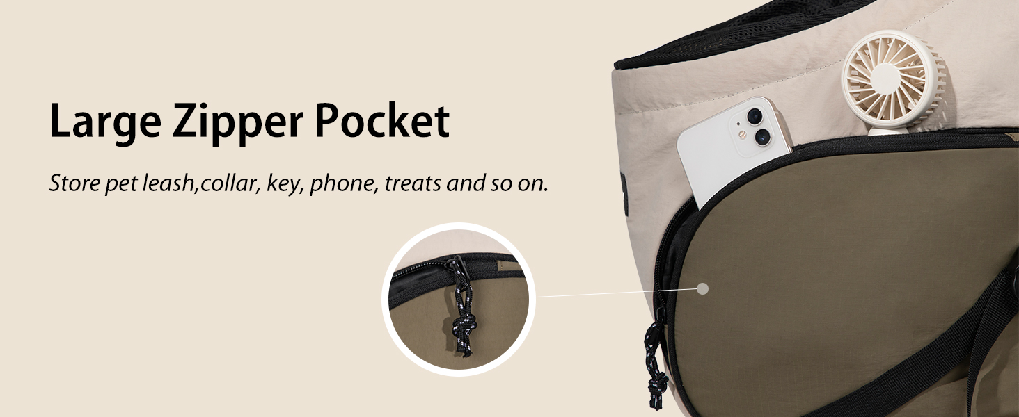 NATUYA Сумка-переноска для собак, переноска для тварин з м'яким дном, 2 кишені на блискавці, для подорожей, хаджінгу, переноска для собак з переднім доступом (Сірий)