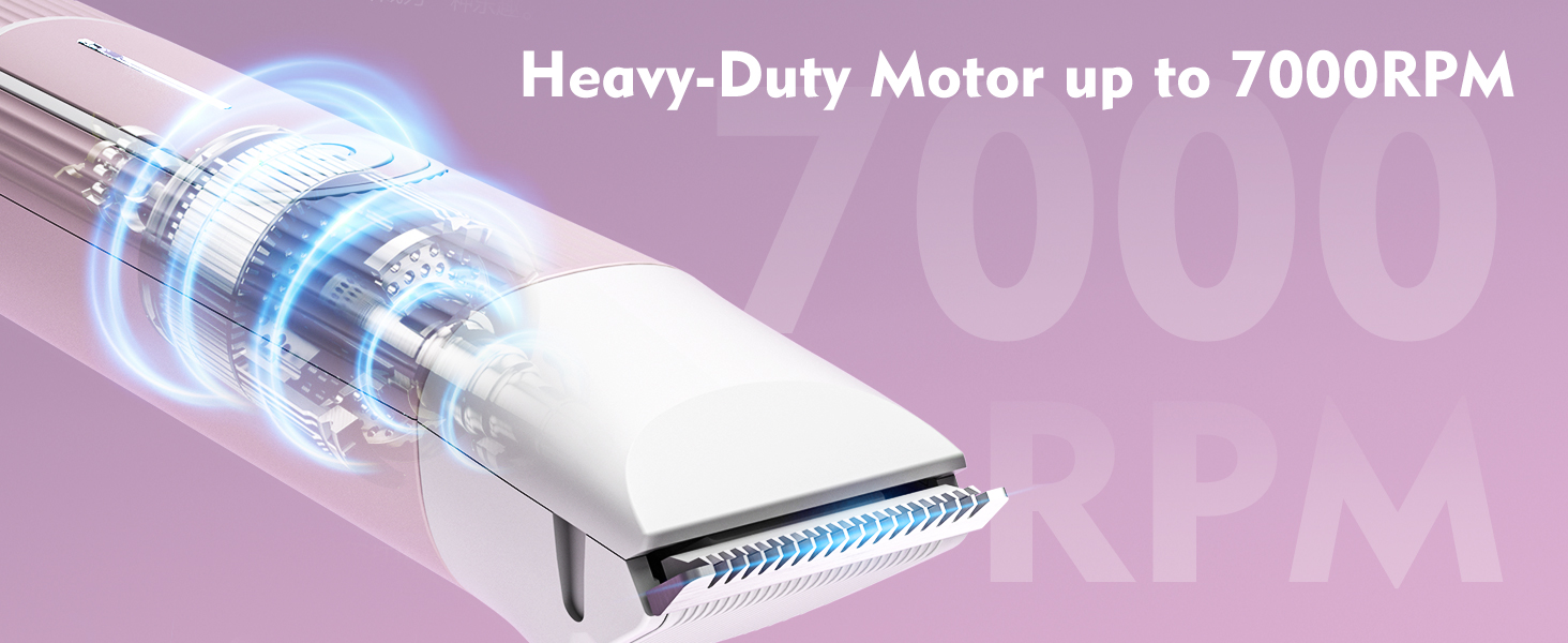 Машина для стрижки собак та котів Hoofun 4-в-1, бездротова, водонепроникна IPX7, професійна, з 4 насадками, для собак, котів, кроликів (рожева)