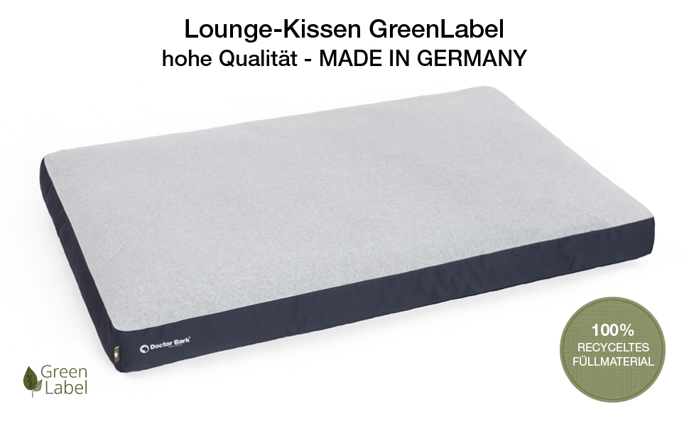 М'яке ліжко для собак середніх порід GreenLabel - зручне та миюче, 88x60 см, кобальтово-синій колір