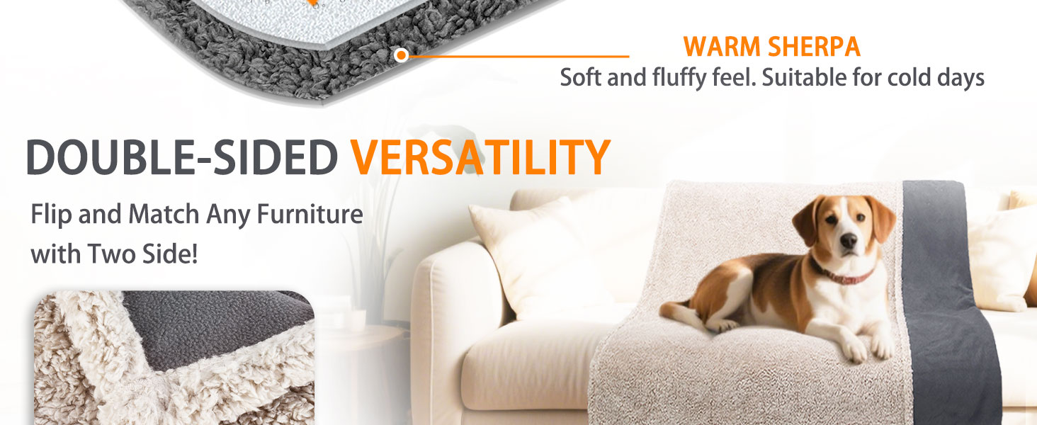 Водонепроникний плед Catalonia Classy: захист дивану та ліжка, 152 x 127 см, Navy/Taupe