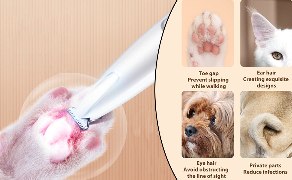 Бездротовий обрізчик нігтів для собак з LED-дисплеєм та маслом, акумуляторний триммер для грумінгу