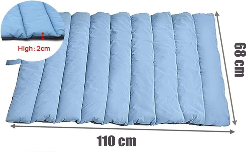 Водонепроникний килимок для собак на вулицю, складаний, миючий, великі породи, портативний, 110x68 см (Блакитний)