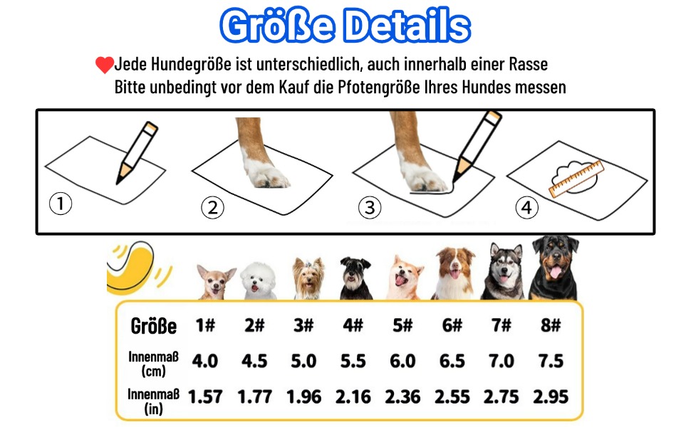 Чоботи для собак: захист подушечок лап [4 шт.], водонепроникні та дихаючі, з неслизькою підошвою та світловідбиваючим кріпленням. Підходять для малих, середніх та великих собак. Зручні чоботи для прогулянок на вулиці.