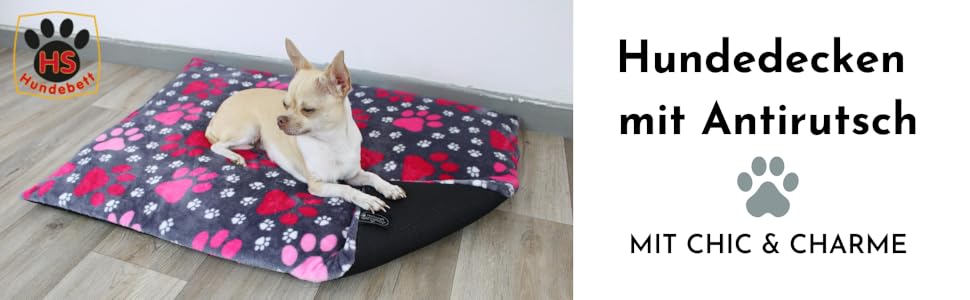 Килимок для собак S (55x75 см) – неслизький та затишний, з наповнювачем 3 см – ідеально для дивану, авто та переноски – дизайн 