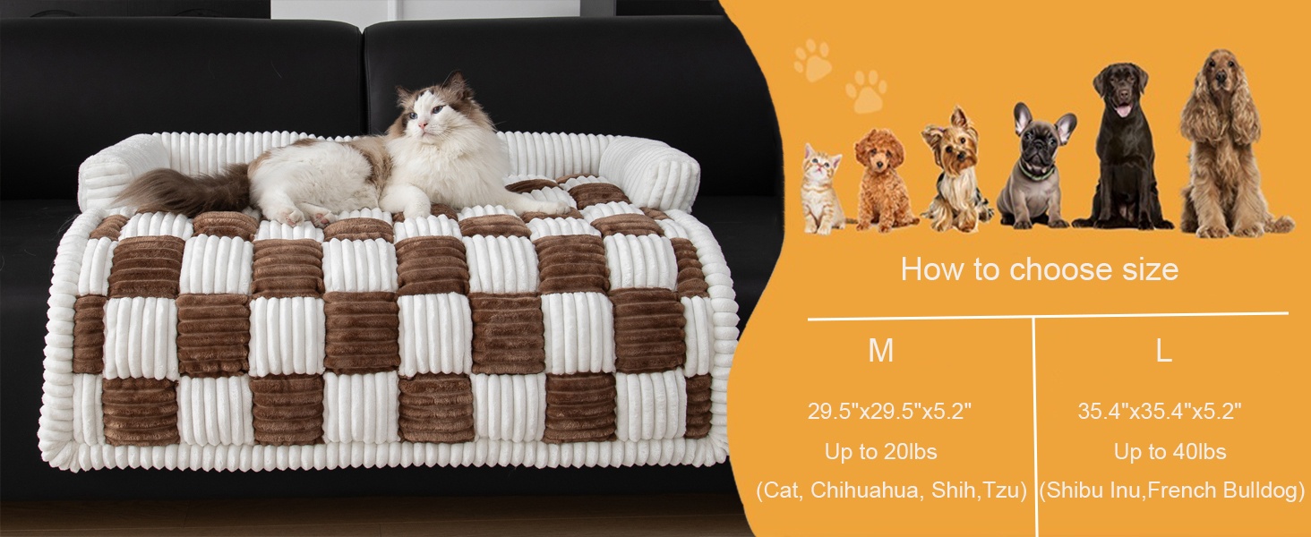 Чохли для дивану LiveGo для домашніх тварин, м'який килимок для собак, захист меблів від шерсті, 75x75x13 см, блакитно-сірий