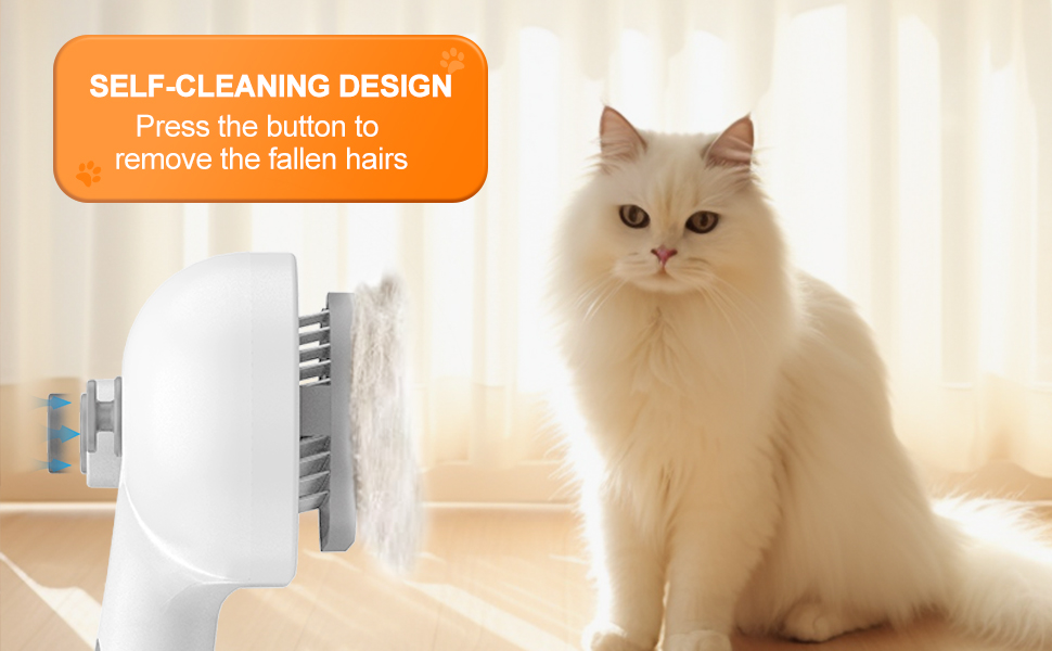 Бьордобра Стімі Кетенбюстш, щітка для котів 3 в 1 зі спіральним масажем, видаляє шерсть, біла