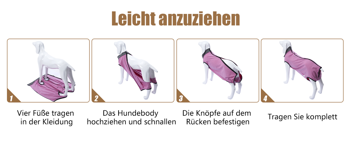 Захисний костюм для собак після кастрації Heywean, рожевий, XL. Медичний одяг для собак після операції, рожевий, XL