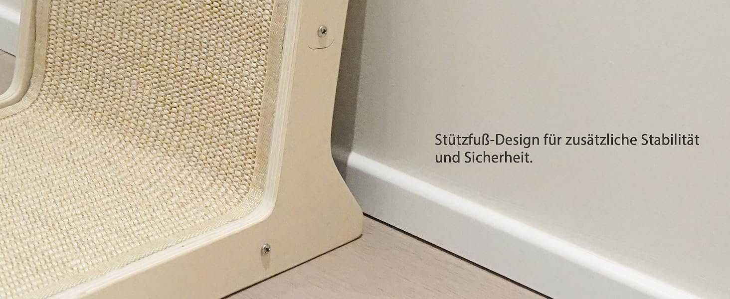 Кігтеточка Petkaray 105° з сизалю для котів, L-подібна, стабільна з котом'ятою