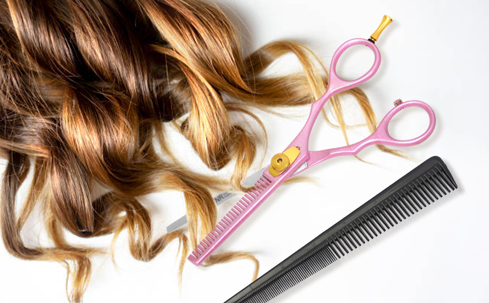 Професійний набір перукарських ножиць YNR (5,5 дюймів) – ножиці для стрижки та вирівнювання, гребінець, чохол. Підходить для чоловіків, жінок, дітей та дорослих.