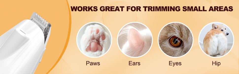 Машинка для стрижки собак Leise, 4 в 1: стрижка тіла, обрізка подушечок, догляд за очима та вухами. Ідеально для собак та котів. (2 в 1 комплект)