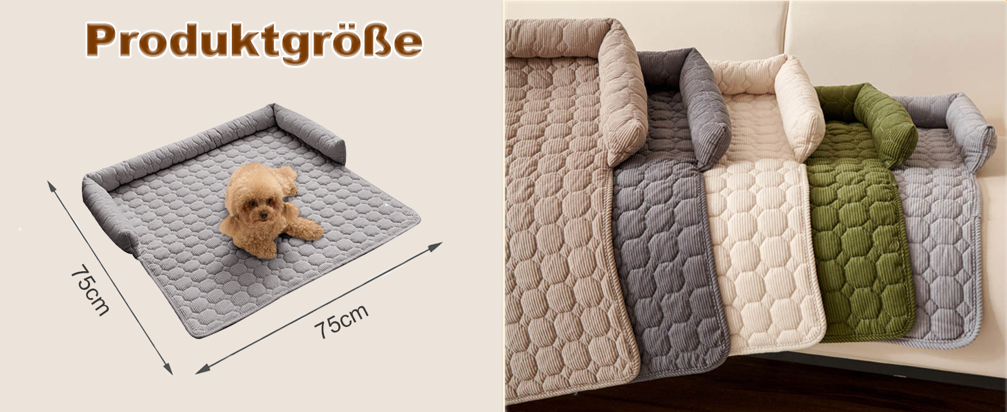 Крісло-ліжко для собак, м'яке, з бортиками, 75x75 см, колір Curry