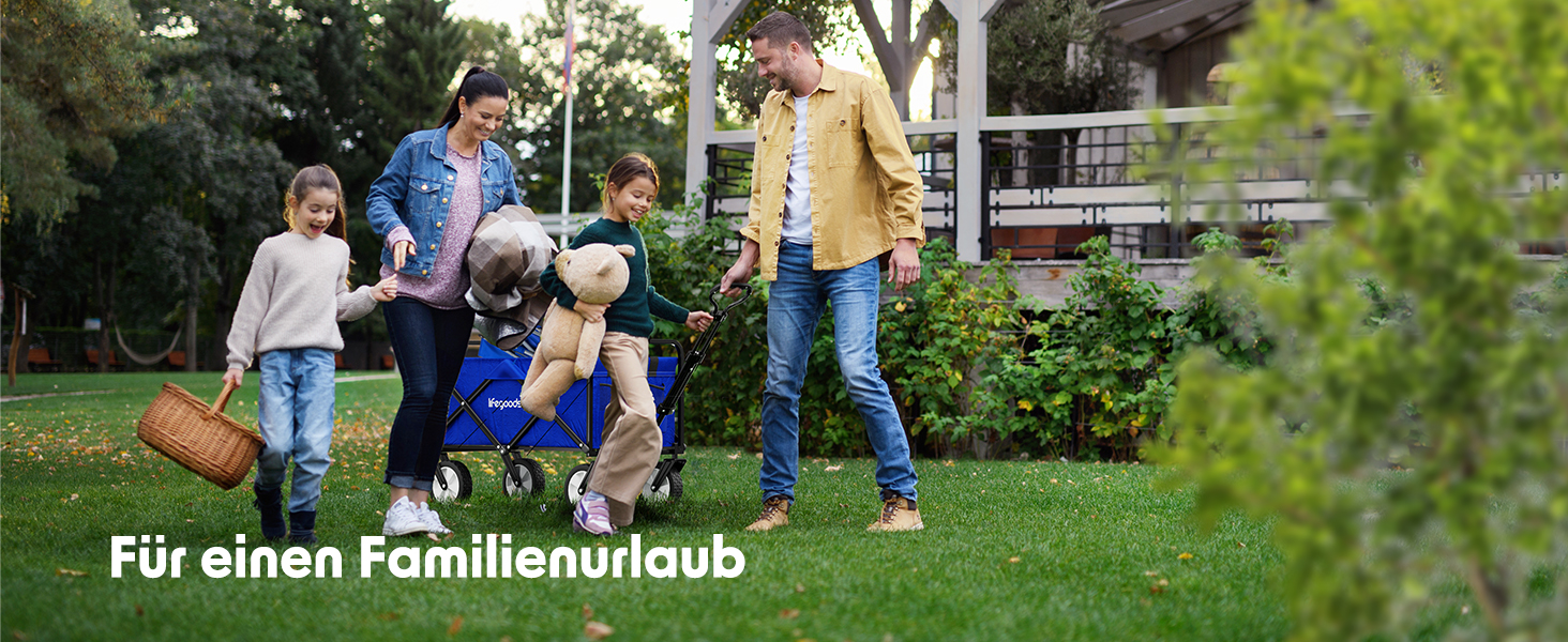 Візок-тачка LifeGoods складний, 98x45 см, блакитний – 94 л, колеса з гуми, 360°