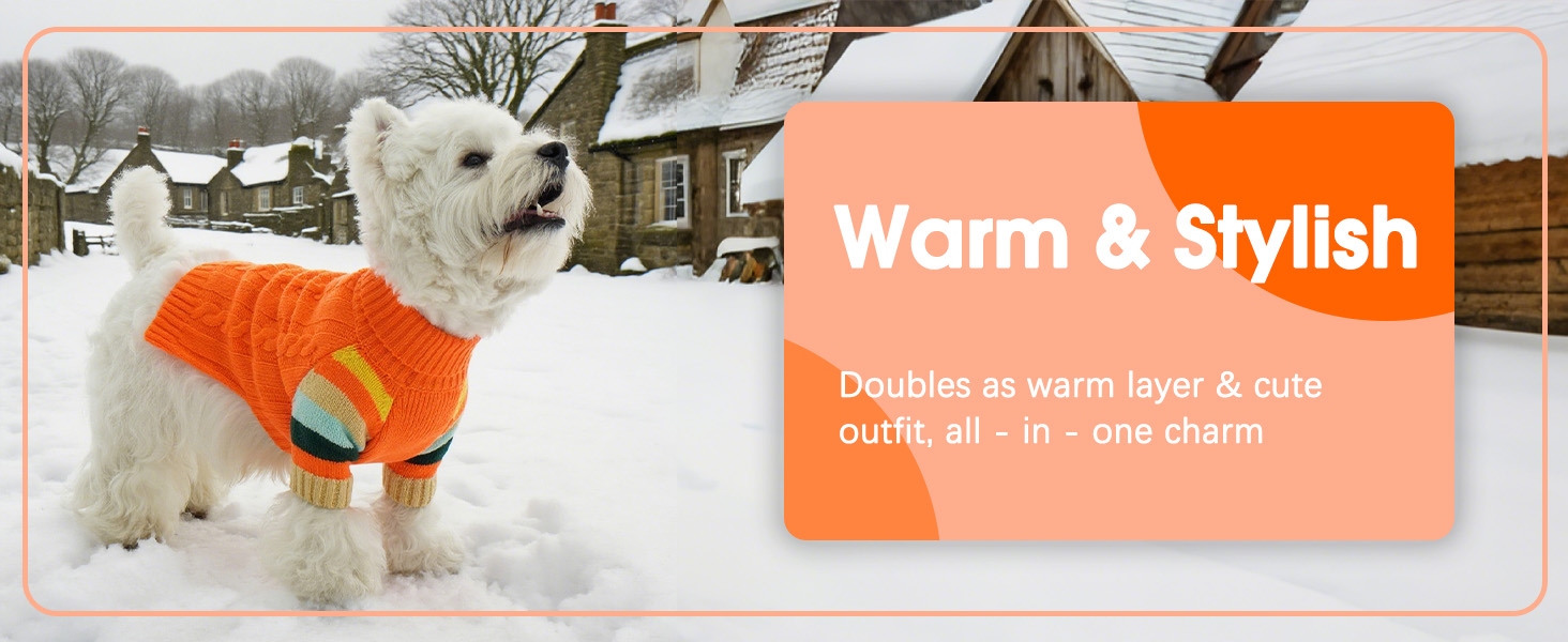 Пуловер для собак середнього розміру OUOBOB, теплий в'язаний зимовий пуловер з отвором на животі, еластичний светр для Бостон Тер'єрів та Французьких Бульдогів, L, Синій