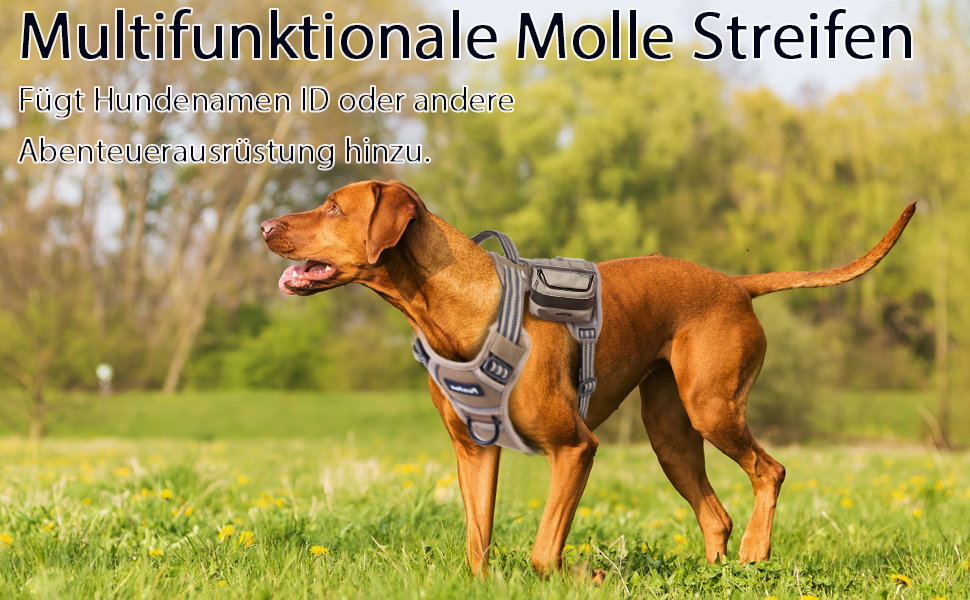 Шлейка для собак Funfox великих порід, тактична, анти-тяга, дихаюча, камуфляж (S, коричнева)