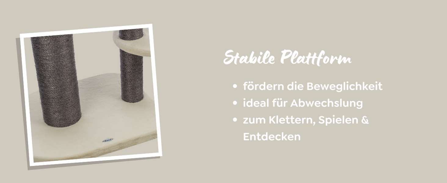 Дерев'яний будиночок для котів TRIXIE Marcello, 114 см, бежевий – багатоповерховий котячий будиночок з місцями для дряпання та іграми, стабільний та затишний