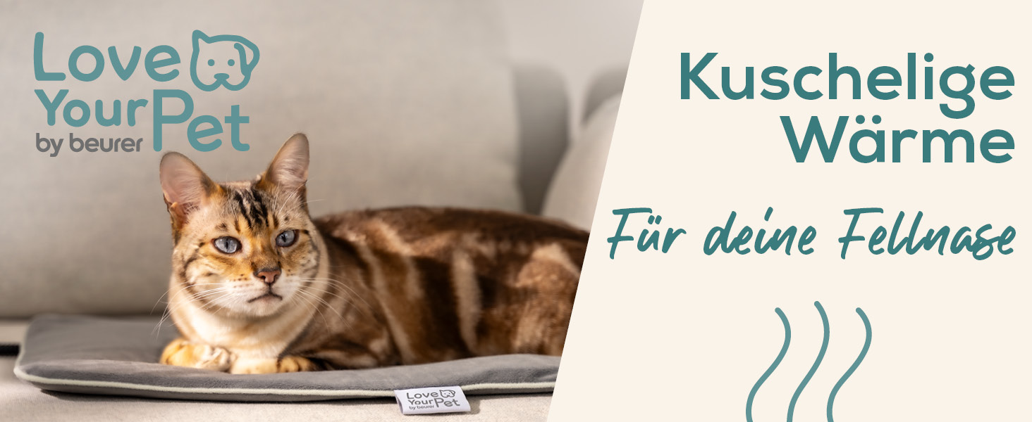 Електричне грільне ліжко Beurer Kira для собак та котів, з таймером, 41 x 34 см, миється при 30°C, зносостійке та водонепроникне