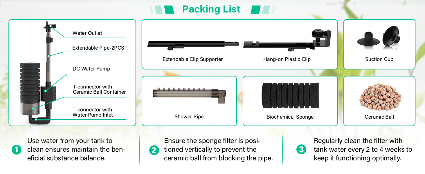 Електричний акваріумний фільтр Hygger USB, для акваріумів до 170л, тихий, з керамічними кульками