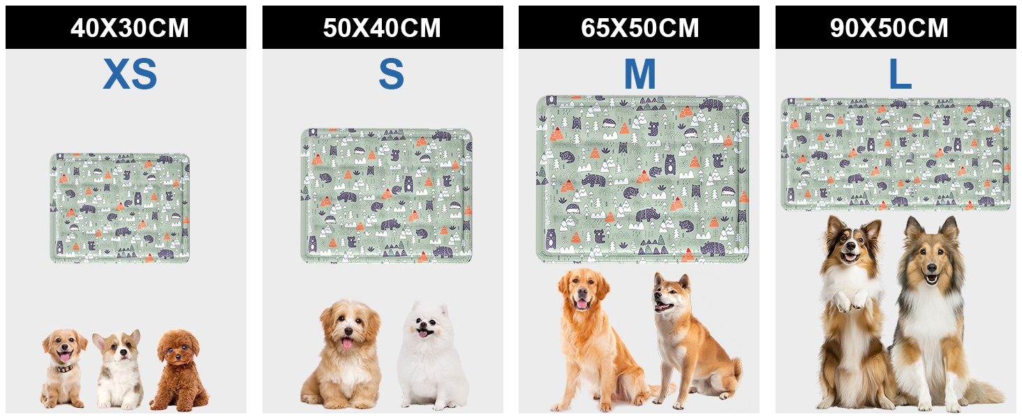 Кühlmatte Hunde: Охолоджуючий килимок для собак та котів 50x65 см. Самоохолоджуючий, водовідштовхуючий, з нетоксичним гелем. Для дому та вулиці.