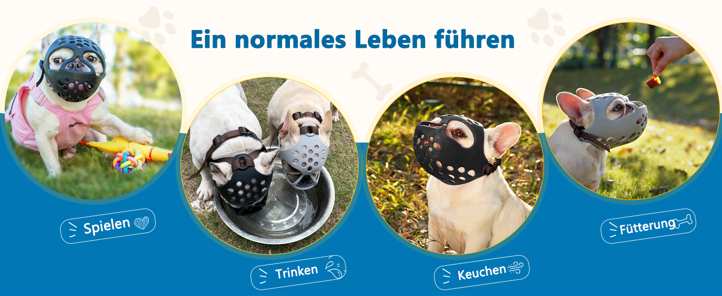 Намордник для собак Mayerzon, силіконовий, для Французького бульдога, Ши-тцу, Мопса, XL