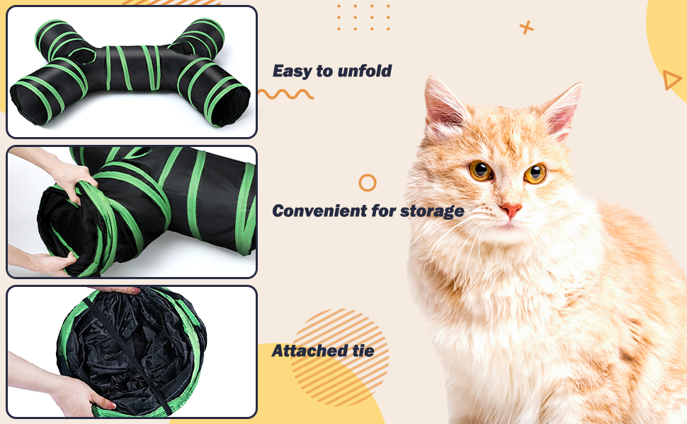 Туннель для котів, лабіринт-іграшка для кошенят, кроликів, щенят, ховрашків