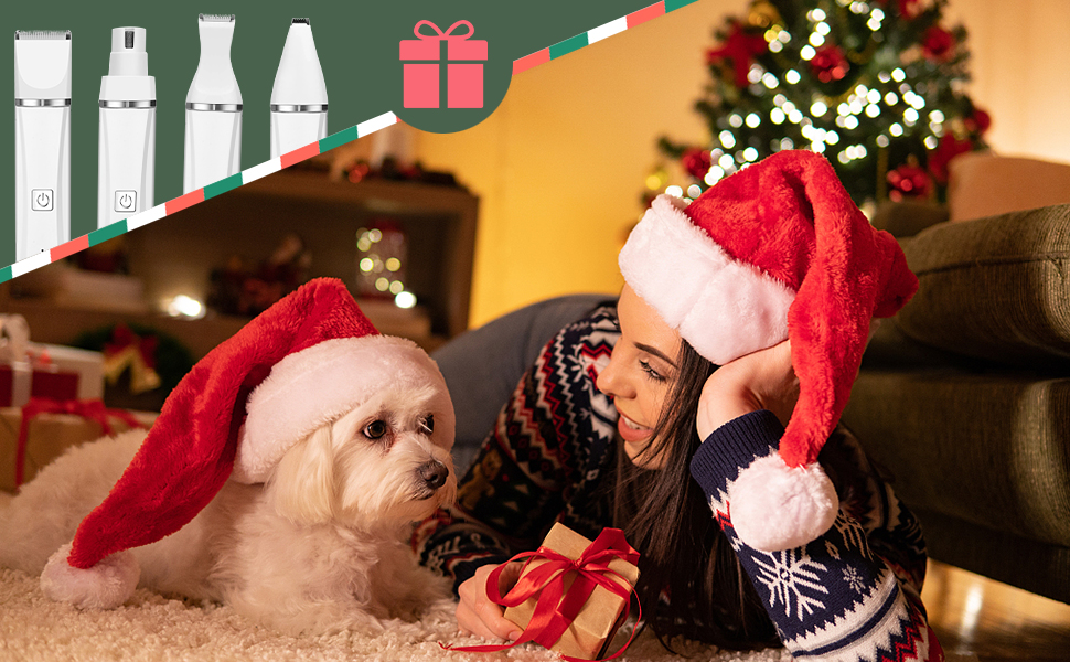 Машинка для стрижки собак EUJAM 4-в-1: професійна, миється (IPX7), для грумінгу лап, очей, вух та обличчя