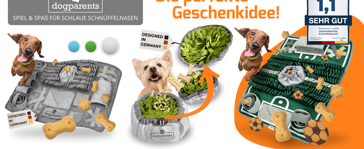 Schnüffelteppich для собак DOGPARENTS® – килимок для пошуку та розваг, міцний, зелений