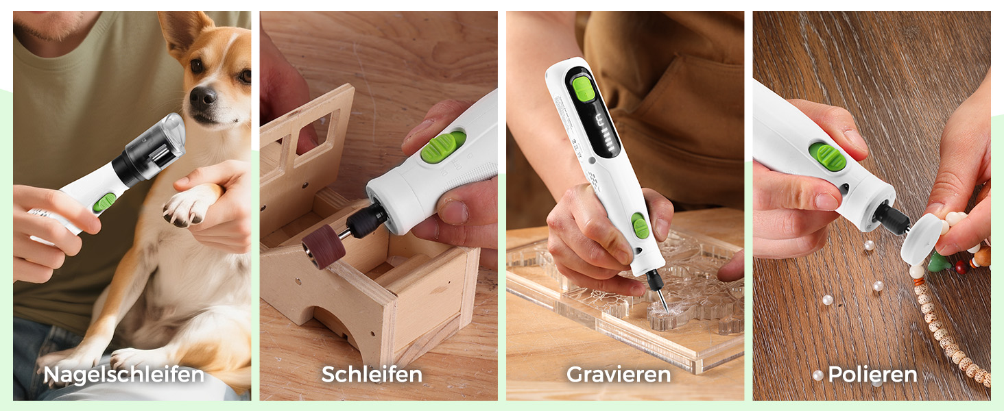 Електричний точило для собачих кігтів WORKPRO - точило для кігтів для собак, котів, 3 отвори, 6 швидкостей