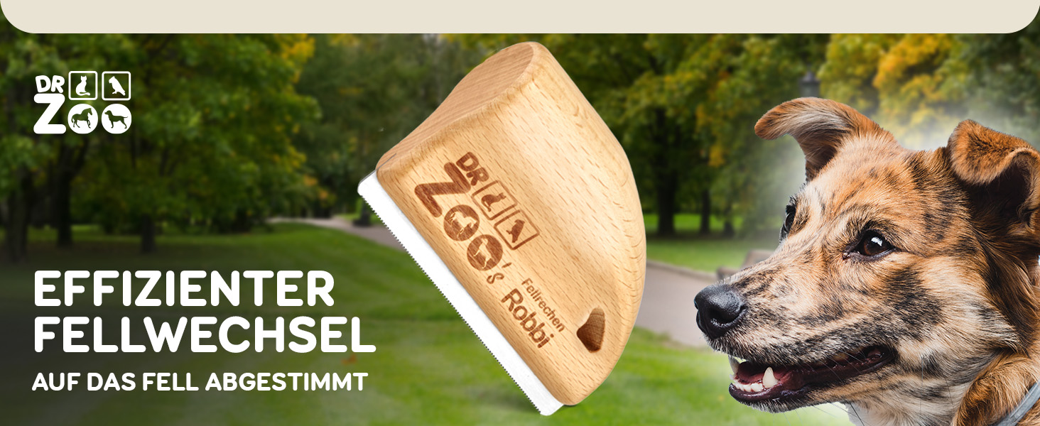 Дзеркальна щітка для собак DR Zoo 'Robbi' – ідеальна для грумінгу, видаляє підшерсток та короткий пух