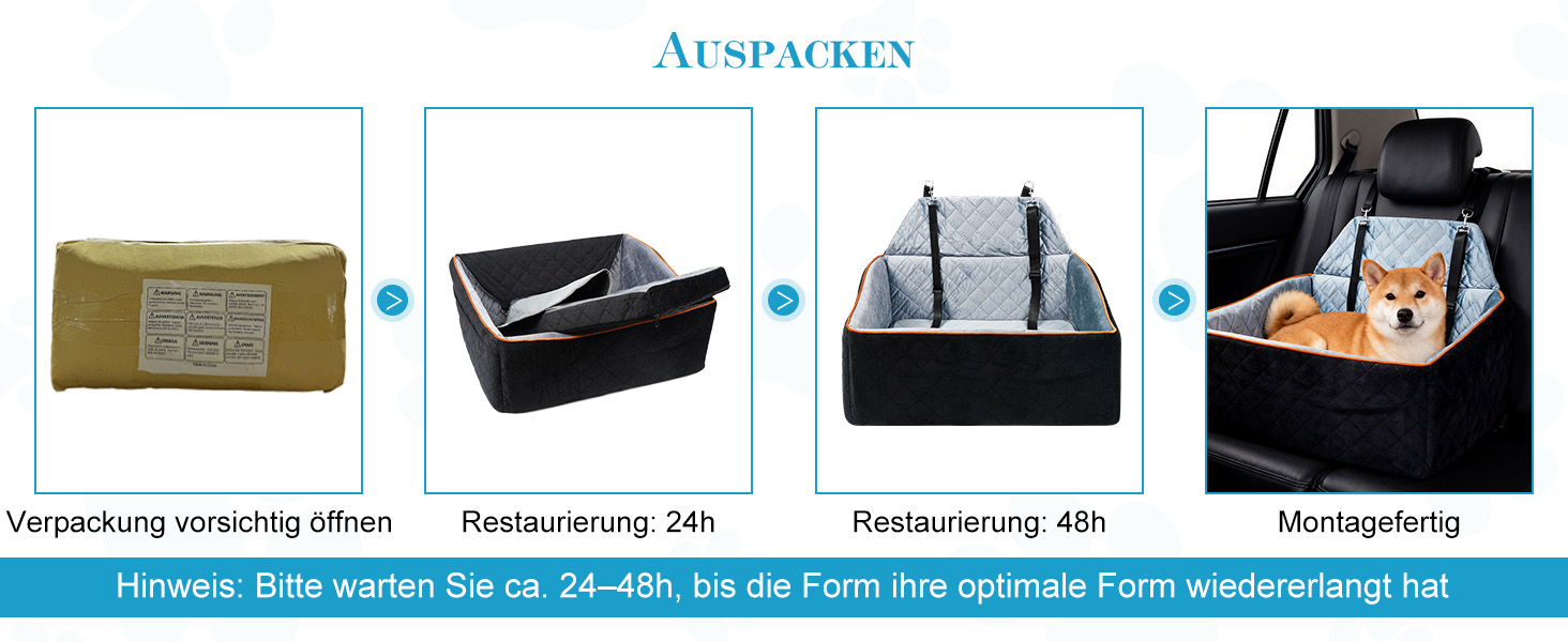 Автокрісло для собак великих та середніх порід до 45 кг, знімне та миється, з безпечними лініями та антиковзною основою для заднього сидіння автомобіля