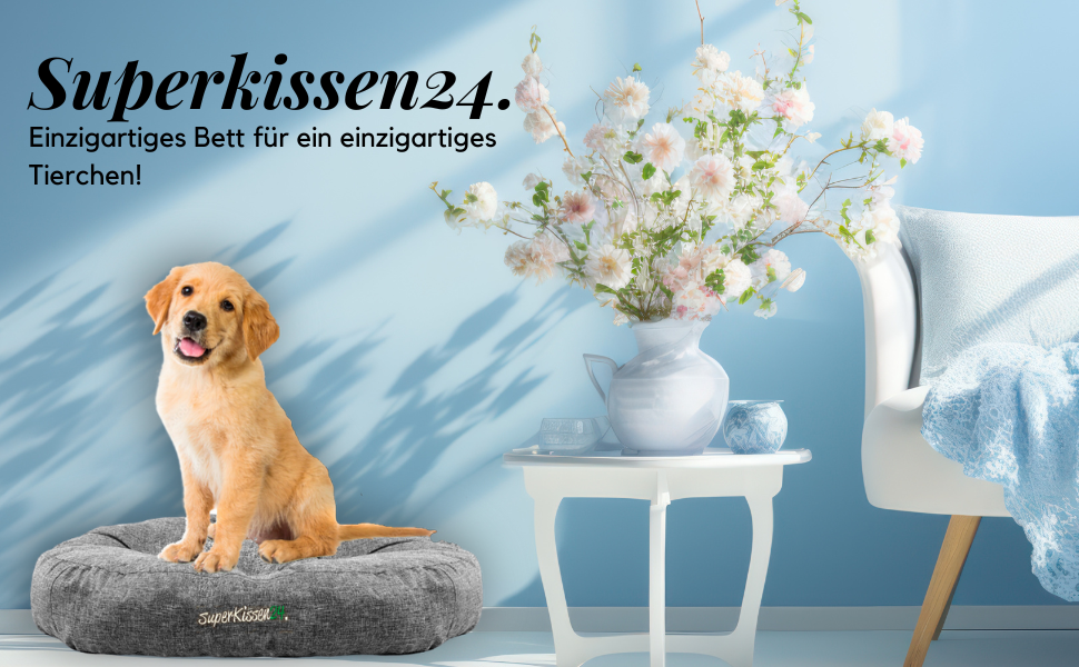 Гіркий лежак для собак середніх порід SuperKissen24 - водонепроникний лежак для котів - лежанка для собак з антикіготного матеріалу - антиалергенний та протиковзкий - лежанка для собак M 60 см x 14 см сірий