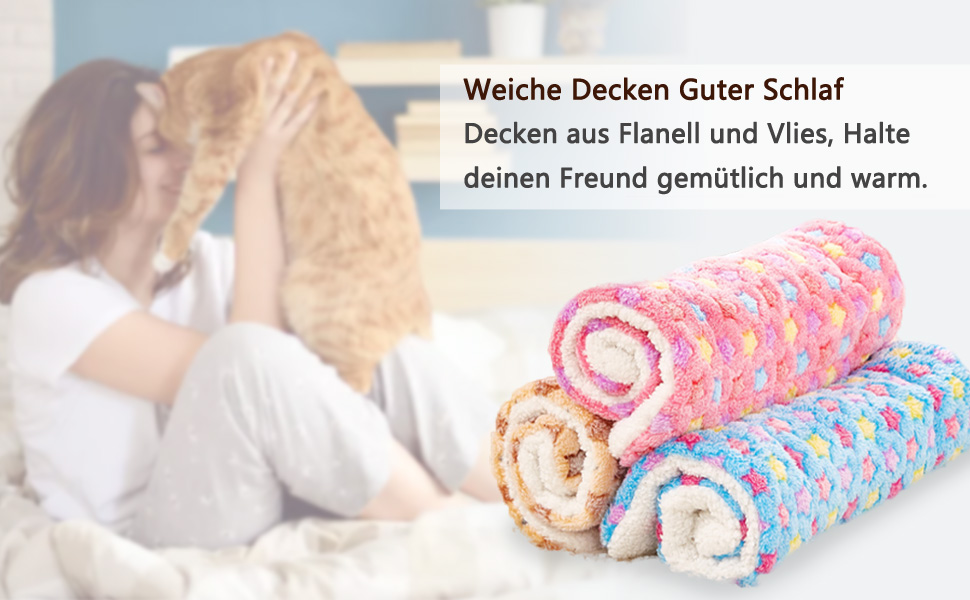 М'яка тепла флісова ковдра для собак та котів, велика, блакитна