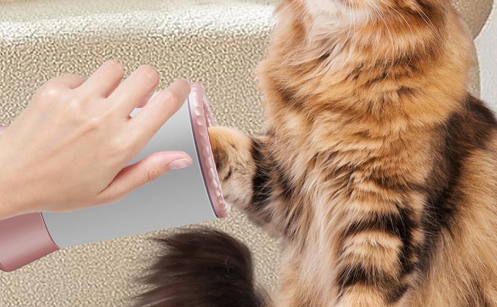 Електричний очищувач лап для собак, перезаряджуваний, автоматичний, блакитний