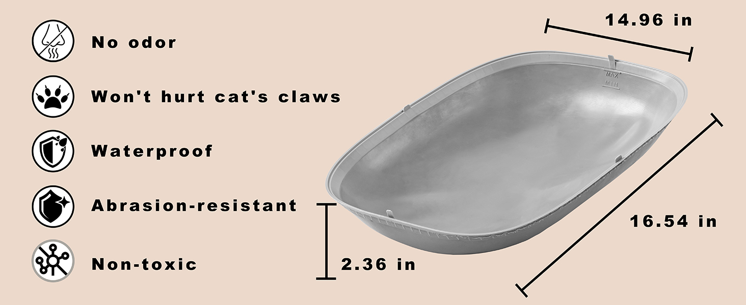 Електричний килимок для котячого туалету XQDKoon, силіконовий, вологостійкий, заміна для самоочисного дна котячого туалету